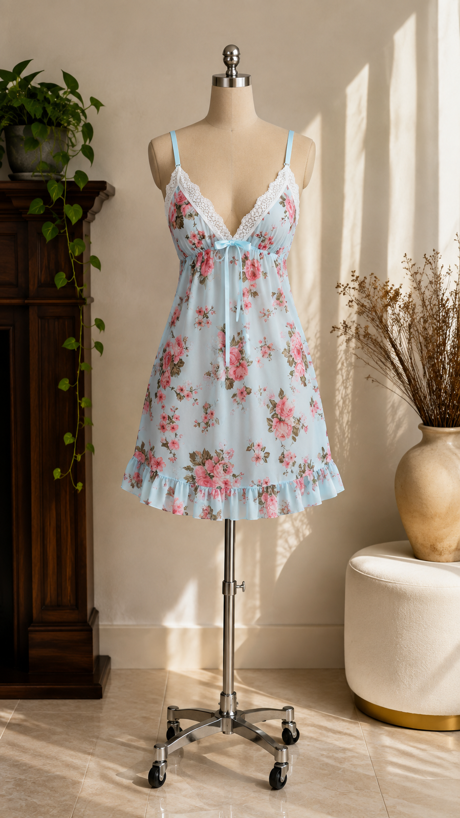 لباس خواب فانتزی گلدار کد 4246